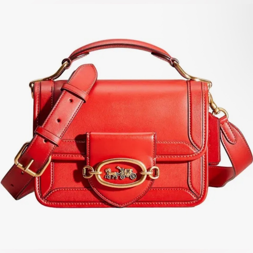 Coach Hero Shoulder Bag 1941 - Sports Red - Brass Hardware - Glovetanned Leather